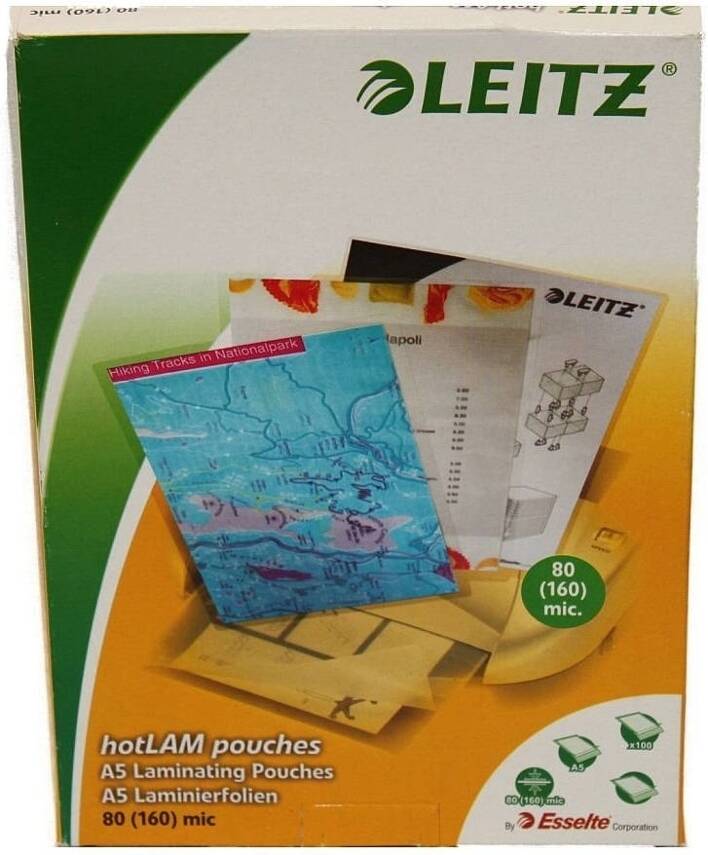 Fundas de Plastificar LEITZ 33817 Transparente (100 un - A5)