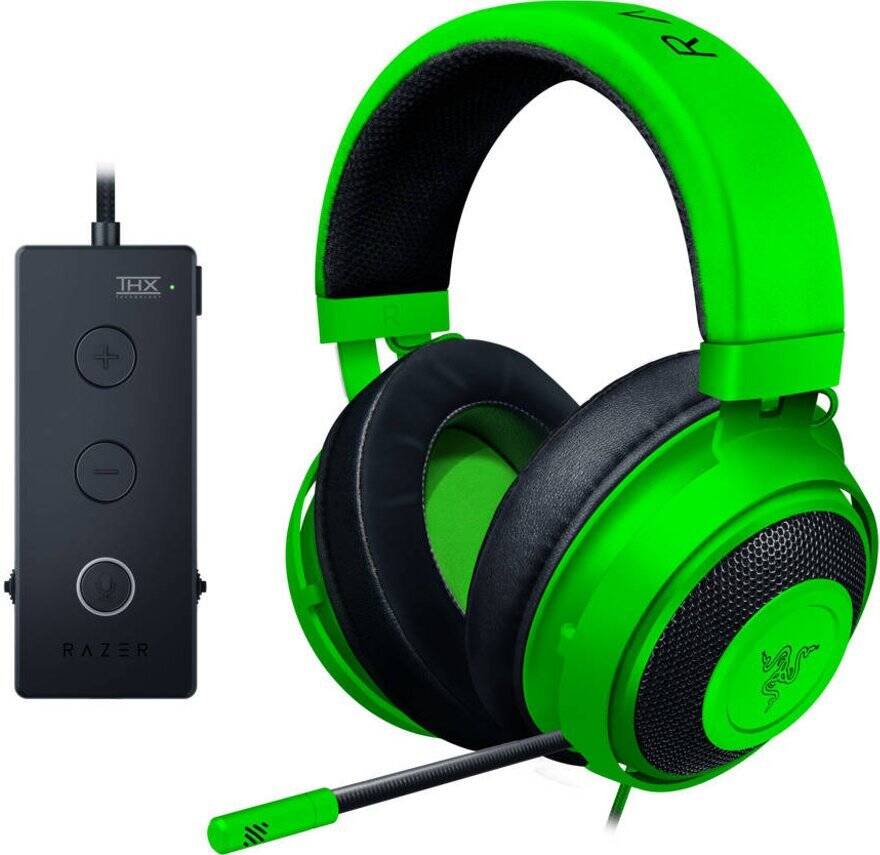 Auriculares Gaming Con Cable RAZER Kraken Tournament (Over Ear - PC - Verde)