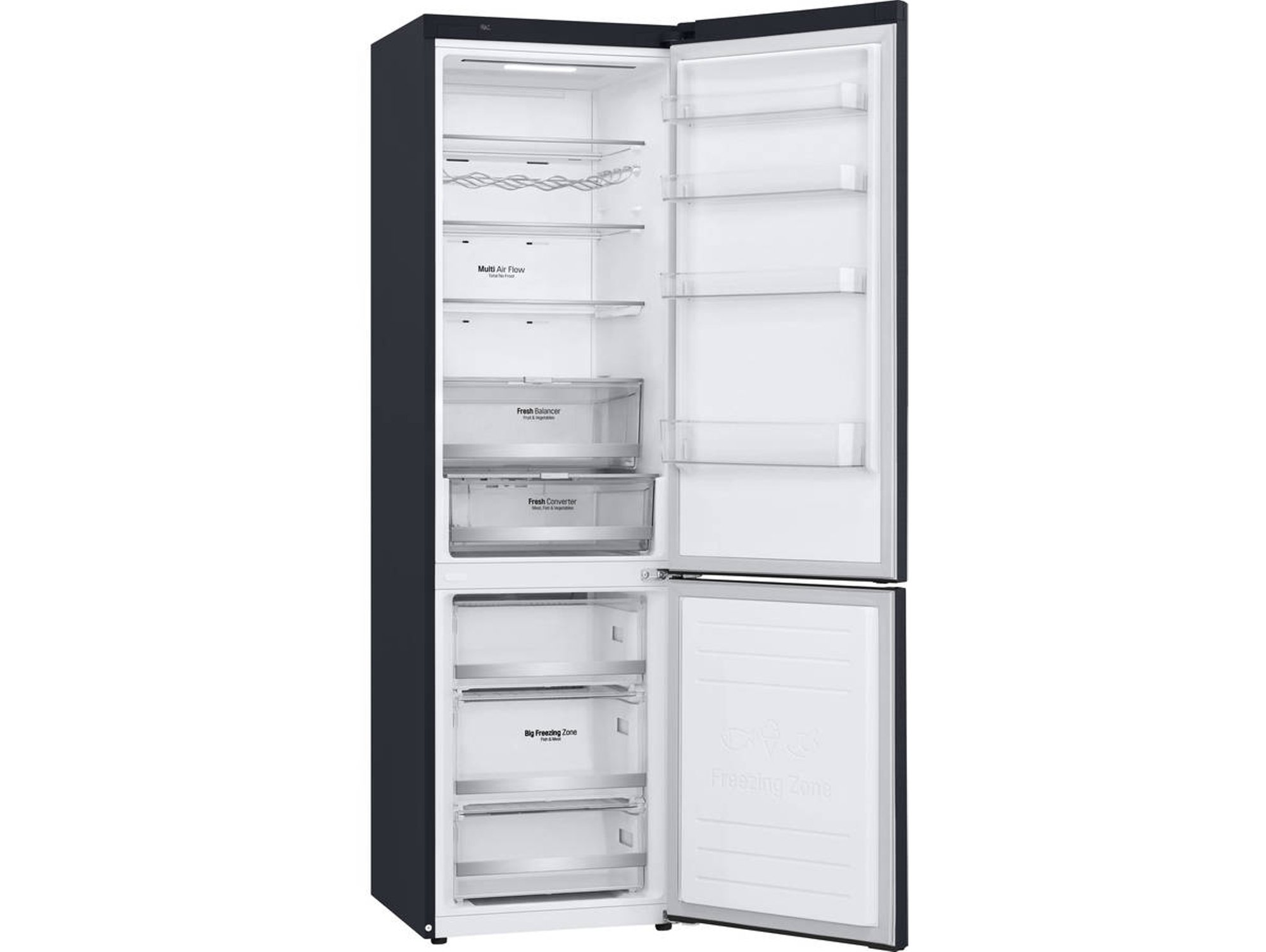 LG GBB72MCDGN Negro Mate - Frigorífico Combi NoFrost