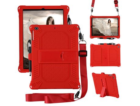 Carcasa de Silicone para iPad 9.7 (2018)/iPad 9.7 (2017)/iPad 5/iPad 6 Rojo