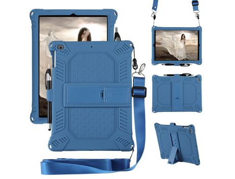 Carcasa de Silicone para iPad 9.7 (2018)/iPad 9.7 (2017)/iPad 5/iPad 6 Azul