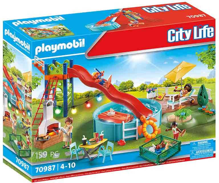 PLAYMOBIL PLAYMOBIL City Fiesta en la Piscina con Tobogán (Edad Mínima: 4)