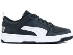 Zapatillas PUMA Rebound Layup LO SL JR Material sintético Niños (37.5 - Blanco, Negro)