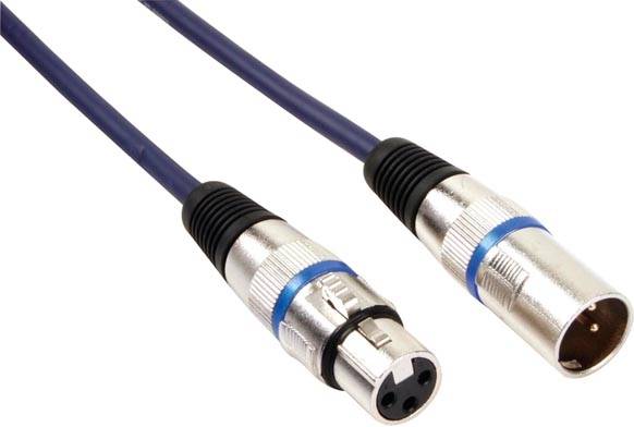 Hq Power Professional dmx 2.5m cable de audio 25 3pin negro 2.5