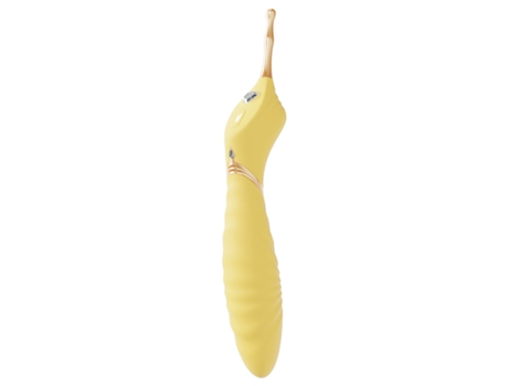 Vibrador de masaje de silicona de doble cabeza de 10 frecuencias para mujeres (amarillo) VEANXIN