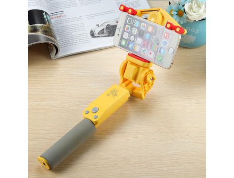 360 graus de rotação selfie stick wireless bluetooth 4.0 controle remoto wireless ios 4.0 android 2.3+ - preto[amarelo]