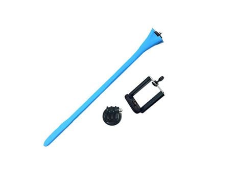 Suporte flexível para gopro com bastão de selfie, tripé, tripé, macaco flexível, câmera iphone - preto[azul]