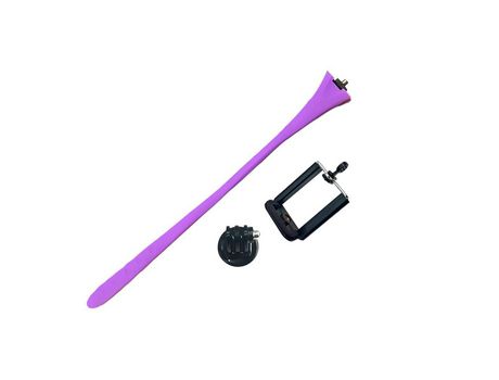 Suporte flexível para gopro com bastão de selfie, tripé, tripé, macaco flexível, câmera iphone - preto[roxo]