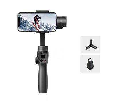 Estabilizador gimbal profissional suave para smartphone android, celular com 3 eixos, handheld gimble stick[set-b]