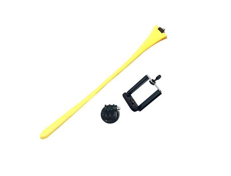 Suporte flexível para gopro com bastão de selfie, tripé, tripé, macaco flexível, câmera iphone - preto[amarelo]