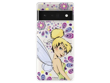 Carcasa para GOOGLE Pixel 7 Pro Oficial De Disney Campanilla Flores Peter Pan GOOGLE Transparente