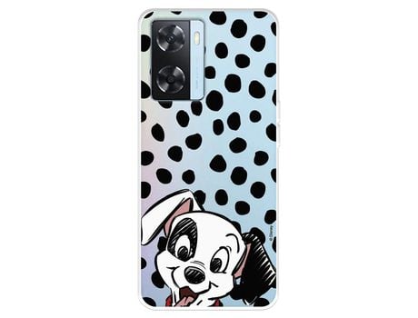 Carcasa para OPPO A57S Oficial De Disney Cachorro Manchas 101 Dálmatas OPPO Transparente