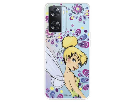 Carcasa para OPPO A57S Oficial De Disney Campanilla Flores Peter Pan OPPO Transparente