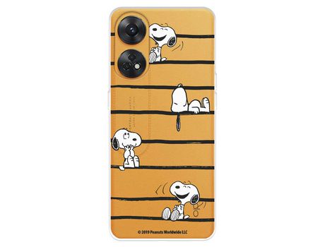 Carcasa para OPPO Reno 8T Oficial De Peanuts Snoopy Rayas Snoopy OPPO Transparente