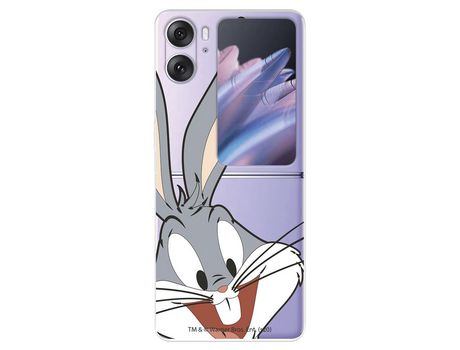 Carcasa para OPPO Find N2 Flip Oficial De Warner Bros Bugs Bunny Silueta Transparente Looney Tunes OPPO Transparente