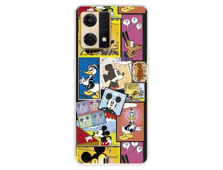 Carcasa para OPPO Reno 7 4G Oficial De Disney Mickey Comic Clásicos Disney OPPO Transparente