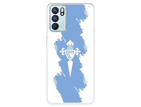 Carcasa para OPPO Reno6 Del Celta Escudo Trazo Azul Licencia Oficial Rc Celta OPPO Transparente