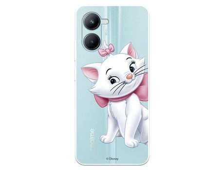 Carcasa para REALME C33 Oficial De Disney Marie Silueta Los Aristogatos REALME Transparente