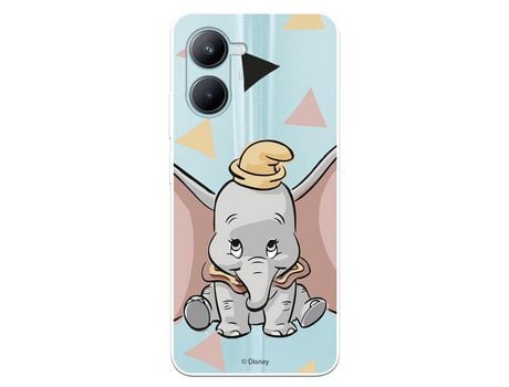 Carcasa para REALME C33 Oficial De Disney Dumbo Silueta Transparente Dumbo REALME Transparente