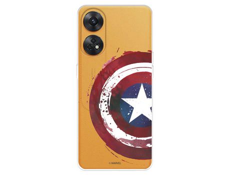 Carcasa para OPPO Reno 8T Oficial De Marvel Capitán América Escudo Transparente Marvel OPPO Transparente