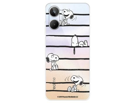 Carcasa para REALME 10 Oficial De Peanuts Snoopy Rayas Snoopy REALME Transparente