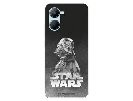 Carcasa para REALME C33 Oficial De Star Wars Darth Vader Fondo Negro Star Wars REALME Transparente