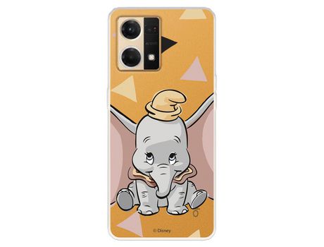 Carcasa para OPPO Reno 7 4G Oficial De Disney Dumbo Silueta Transparente Dumbo OPPO Transparente