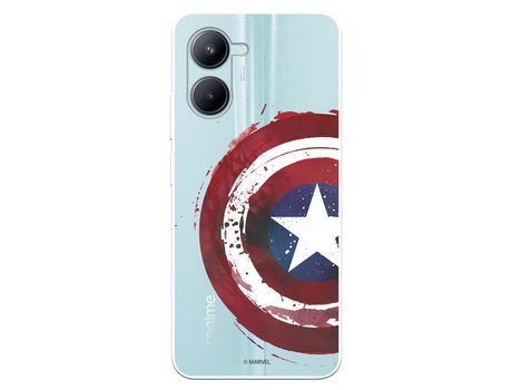 Carcasa para REALME C33 Oficial De Marvel Capitán América Escudo Transparente Marvel REALME Transparente