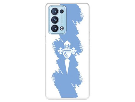 Carcasa para OPPO Reno6 Pro Del Celta Escudo Trazo Azul Licencia Oficial Rc Celta OPPO Transparente