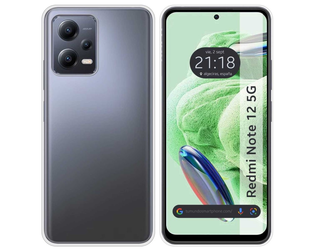 Funda móvil - TUMUNDOSMARTPHONE Xiaomi Redmi Note 12 Pro 5G, Compatible con Xiaomi  Xiaomi Redmi Note 12 Pro 5G, Transparente