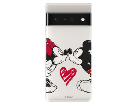 Carcasa para GOOGLE Pixel 7 Pro Oficial De Disney Mickey Y Minnie Beso Clásicos Disney GOOGLE Transparente