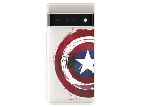 Carcasa para GOOGLE Pixel 7 Pro Oficial De Marvel Capitán América Escudo Transparente Marvel GOOGLE Transparente