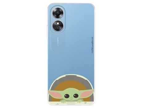 Carcasa para OPPO A17 Oficial De Star Wars Baby Yoda Sonrisas The Mandalorian OPPO Transparente