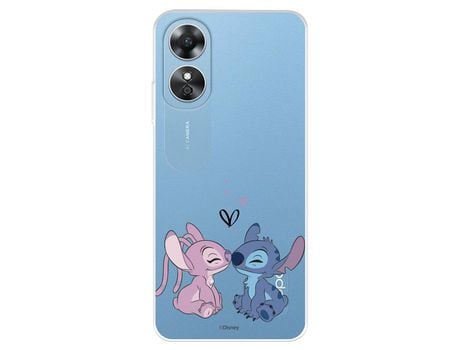 Carcasa para OPPO A17 Oficial De Disney Angel & Stitch Beso Lilo & Stitch OPPO Transparente