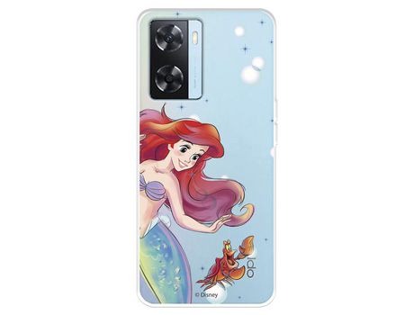 Carcasa para OPPO A57S Oficial De Disney Ariel Y Sebastián Burbujas La Sirenita OPPO Transparente