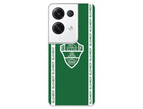 Carcasa para OPPO Reno 8 Pro Del Elche Cf Escudo Fondo Verde Licencia Oficial Elche Cf OPPO Transparente