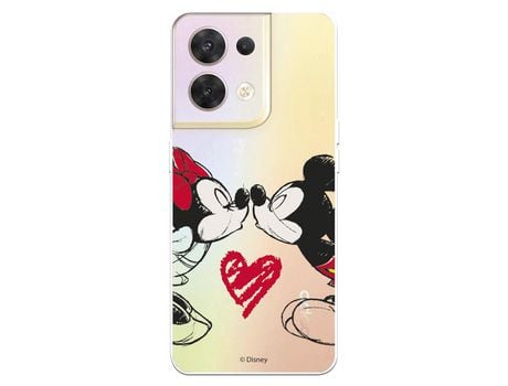 Carcasa para OPPO Reno 8 Oficial De Disney Mickey Y Minnie Beso Clásicos Disney OPPO Transparente