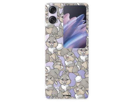 Carcasa para OPPO Find N2 Flip Oficial De Disney Tambor Patrones Bambi OPPO Transparente