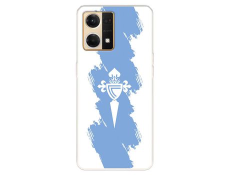 Carcasa para OPPO Reno 7 4G Del Rc Celta Escudo Trazo Azul Licencia Oficial Rc Celta OPPO Transparente