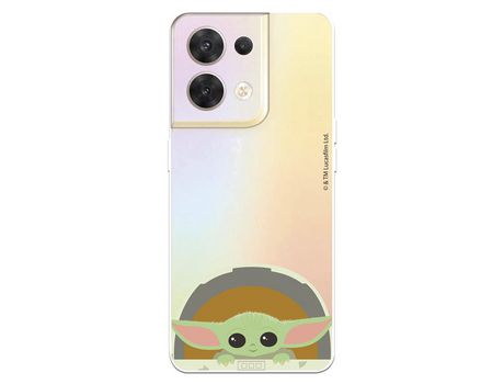 Carcasa para OPPO Reno 8 Oficial De Star Wars Baby Yoda Sonrisas The Mandalorian OPPO Transparente