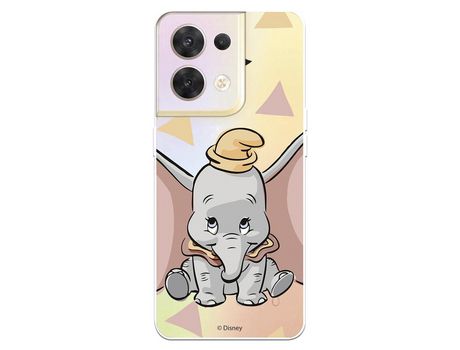 Carcasa para OPPO Reno 8 Oficial De Disney Dumbo Silueta Transparente Dumbo OPPO Transparente