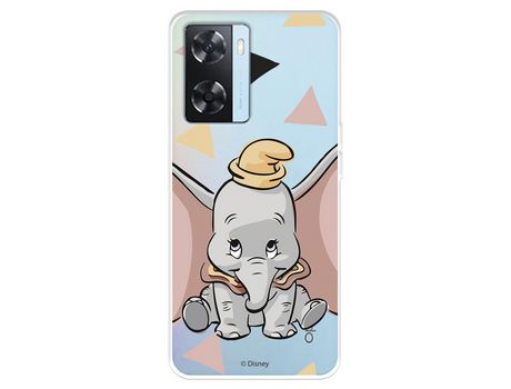 Carcasa para OPPO A57S Oficial De Disney Dumbo Silueta Transparente Dumbo OPPO Transparente