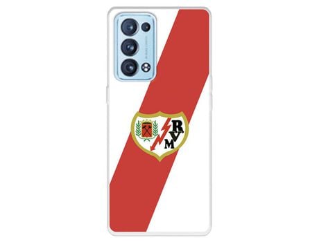 Carcasa para OPPO Reno6 Pro Del Rayo Vallecano Escudo Licencia Oficial Rayo Vallecano OPPO Transparente