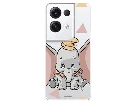 Carcasa para OPPO Reno 8 Pro Oficial De Disney Dumbo Silueta Transparente Dumbo OPPO Transparente