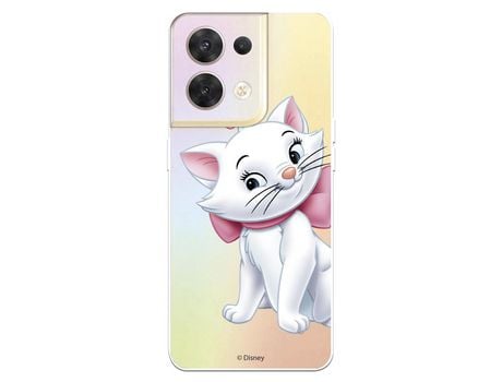 Carcasa para OPPO Reno 8 Oficial De Disney Marie Silueta Los Aristogatos OPPO Transparente