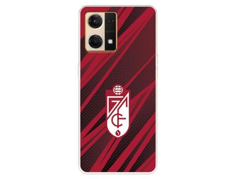 Carcasa para OPPO Reno 7 4G Del Granada Cf Escudo Líneas Rojas Y Negras Licencia Oficial Granada Cf OPPO Transparente