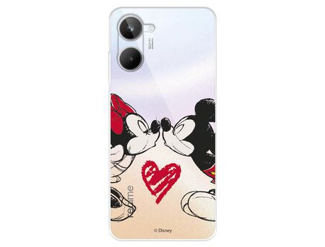 Carcasa para REALME 10 Oficial De Disney Mickey Y Minnie Beso Clásicos Disney REALME Transparente