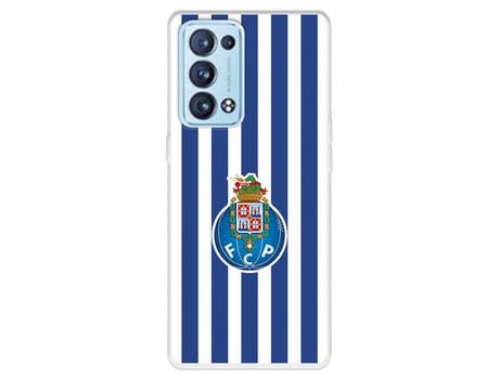 Carcasa para OPPO Reno6 Pro Del Fútbol Club Oporto Escudo Rayas Licencia Oficial Fútbol Club Oporto OPPO Transparente