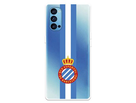 Carcasa para OPPO Reno4 4G Del Rcd Espanyol Escudo Albiceleste Escudo Albiceleste Licencia Oficial Rcd Espanyol OPPO Transparente