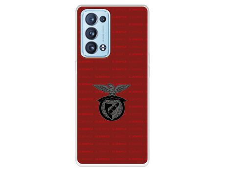 Carcasa para OPPO Reno6 Pro Del Escudo Fondo Granate Licencia Oficial Benfica OPPO Transparente